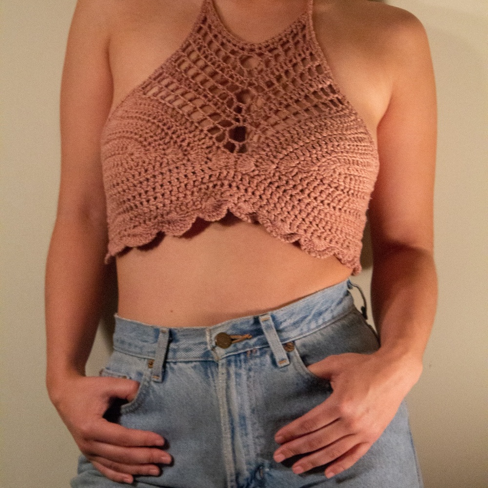 Handmade Crochet Crop Top - Picture 2 of 3